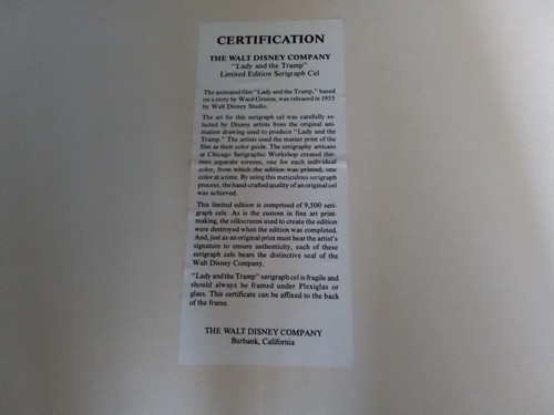 Walt disney serigraph cells - disney,